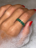 Emerald Infinity Ring